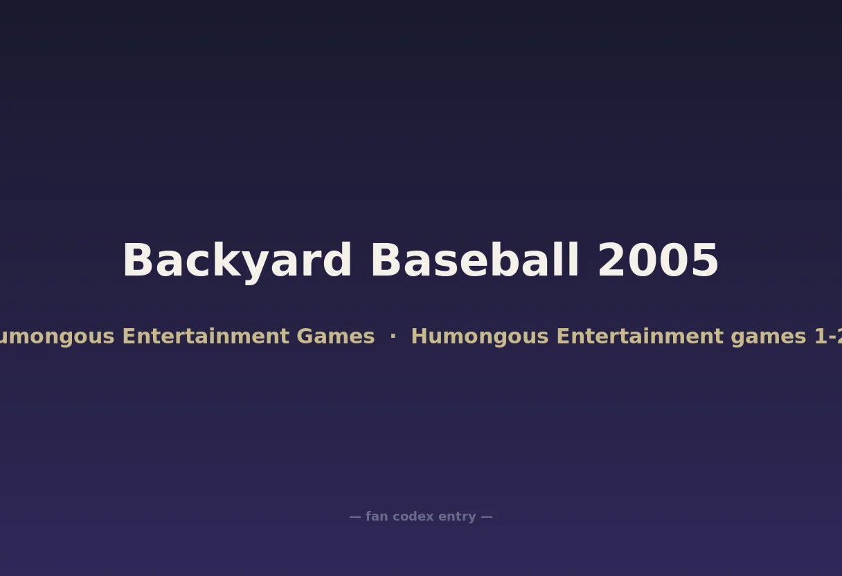 Backyard Baseball 2005